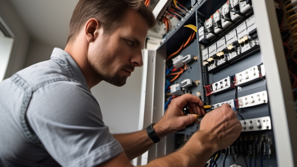 Électricien au travail